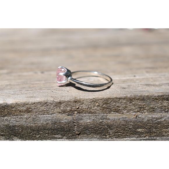 Pink tourmaline engagement ring set size 3 4 5 6 7 8 9 10 11 12 13 - Picture 7 of 8
